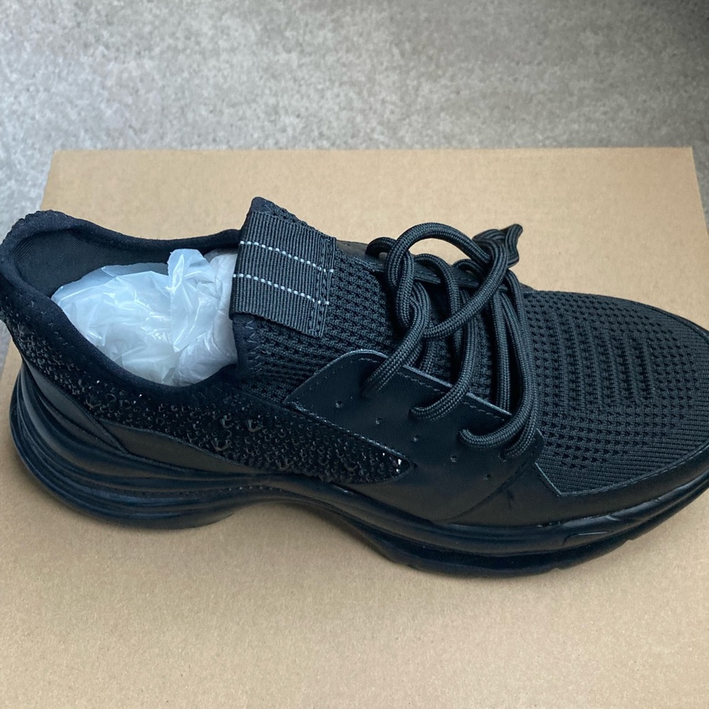 Black Embellished Women Sneakers by Steve Madden